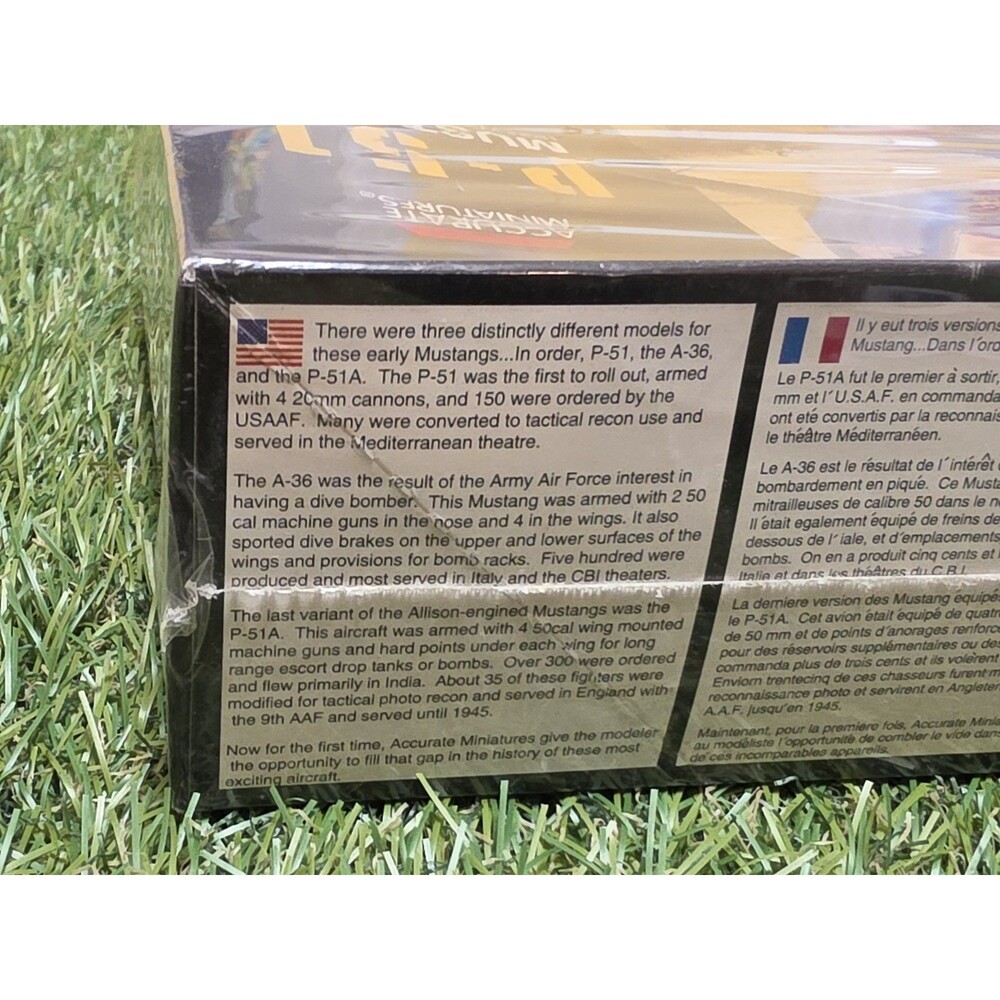 Vtg Accurate Miniatures P-51 Mustang  Highly Detailed 1:48 Model Kit New Sealed - Picture 7 of 12
